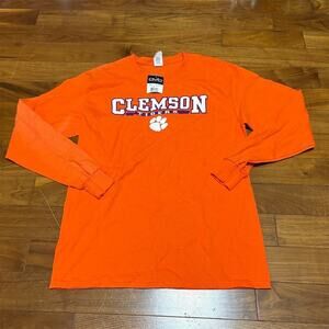 Clemson Tigers Long Sleeve T-Shirt Unisex Adult M Orange NCAA Old